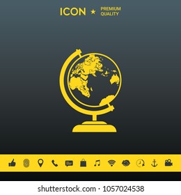 Globe symbol icon