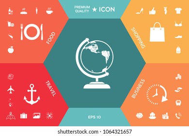 Globe symbol - icon