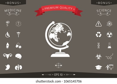Globe symbol icon