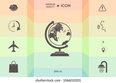Globe symbol icon