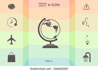 Globe symbol - icon