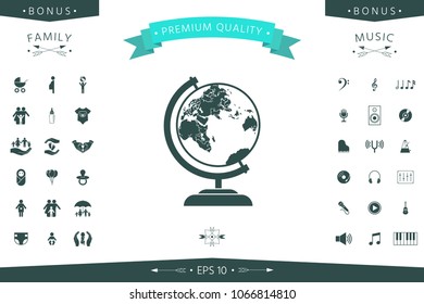 Globe symbol icon