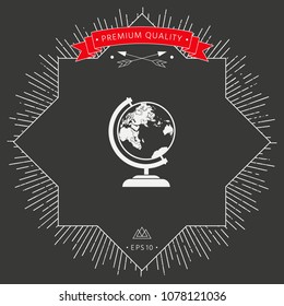 Globe symbol icon