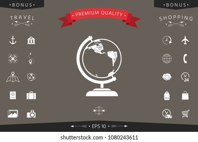 Globe symbol - icon