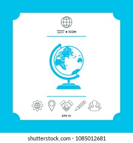 Globe symbol icon