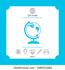 Globe symbol - icon