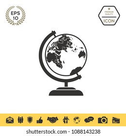 Globe symbol icon