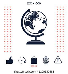 Globe symbol icon