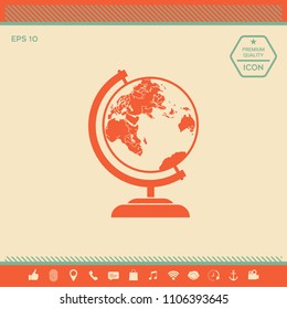Globe symbol icon