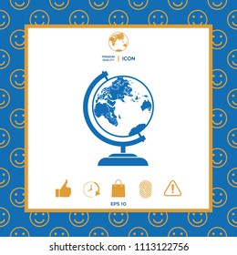 Globe symbol icon