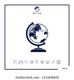 Globe symbol icon