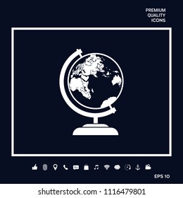 Globe symbol icon