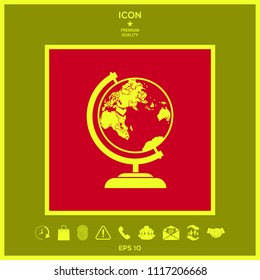 Globe symbol icon