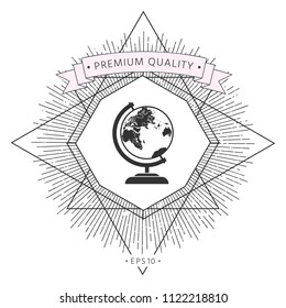 Globe symbol icon