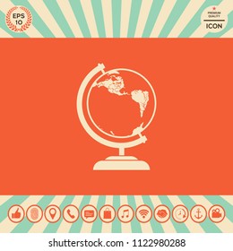 Globe symbol - icon