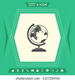 Globe symbol icon