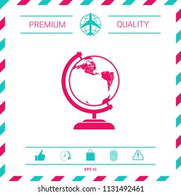 Globe symbol - icon