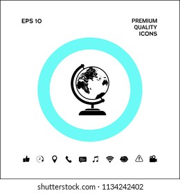 Globe symbol icon