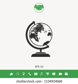 Globe symbol icon