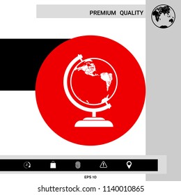 Globe symbol - icon