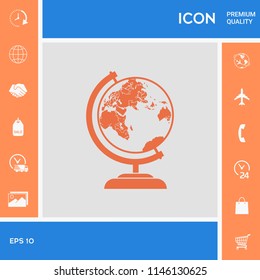 Globe symbol icon