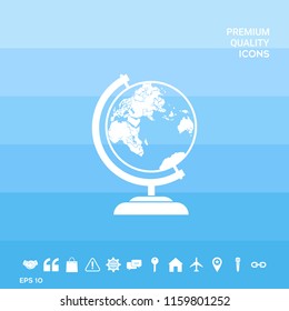 Globe symbol icon