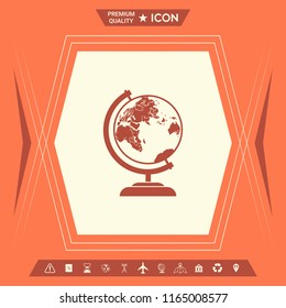 Globe symbol icon