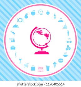 Globe symbol - icon