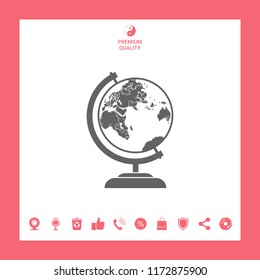 Globe symbol icon