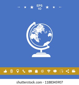 Globe symbol icon