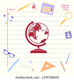Globe symbol icon