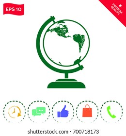 Globe symbol - icon