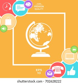 Globe symbol icon