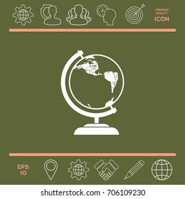 Globe symbol - icon