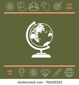 Globe symbol icon