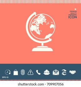 Globe symbol icon