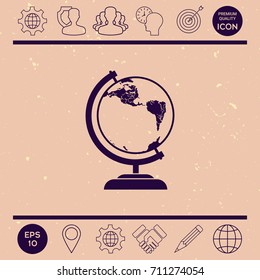 Globe symbol - icon