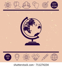 Globe symbol icon