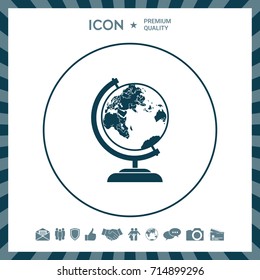Globe symbol icon