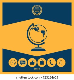 Globe symbol - icon
