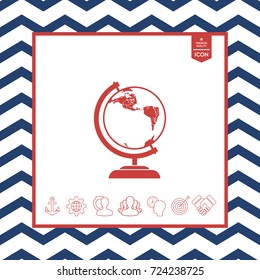 Globe symbol - icon