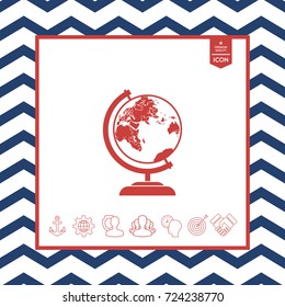 Globe symbol icon