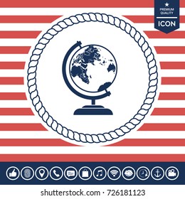 Globe symbol icon