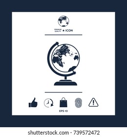 Globe symbol icon