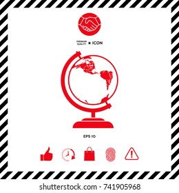 Globe symbol - icon