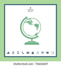 Globe symbol - icon