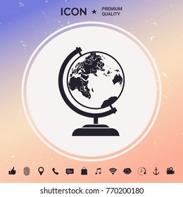Globe symbol icon