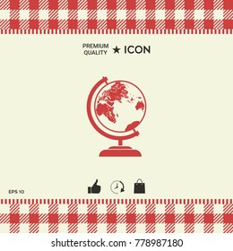 Globe symbol icon