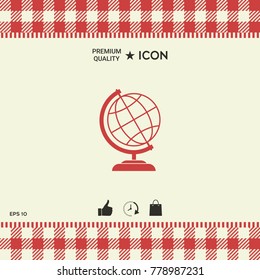 Globe symbol icon