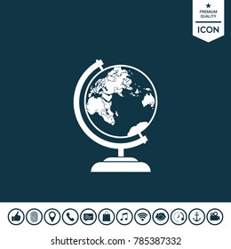 Globe symbol icon